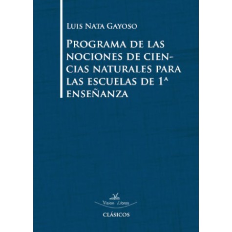 Programa de las nociones de ciencias naturales para las escuelas de 1ª enseñanza